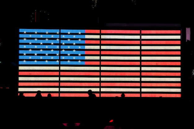 Free photo glowing usa flag