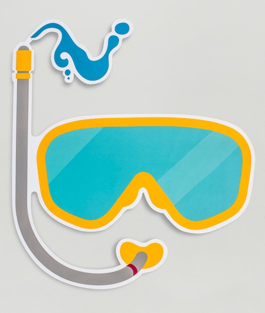 Free photo goggles for diving isolated on background