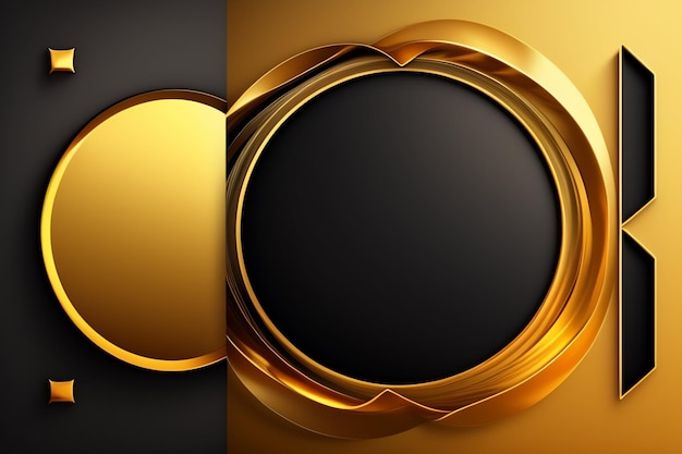 Free photo gold and black backgrounds with a black and gold background