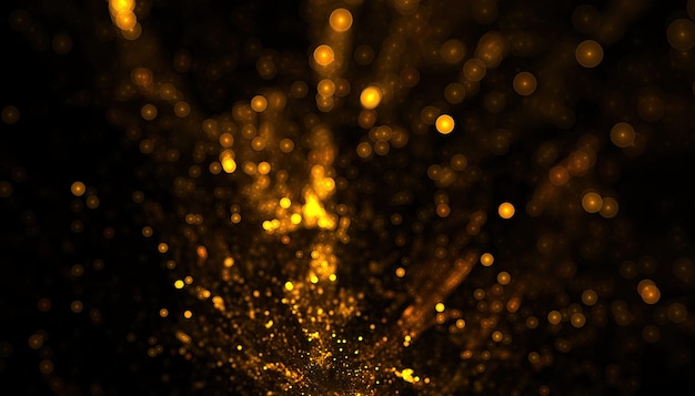 Free Photo gold glitter particles explosion bokeh background