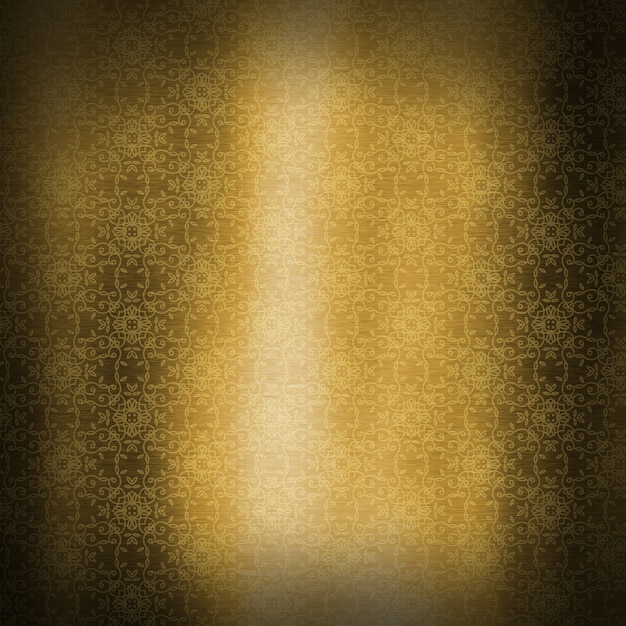 Free Photo gold metallic texture background with decorative pattern