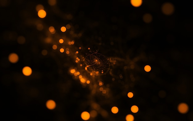 Golden bursting particles background