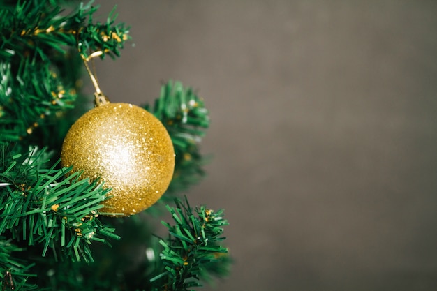 Golden christmas ball