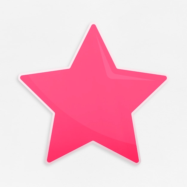 Free photo golden favorite star icon isolated