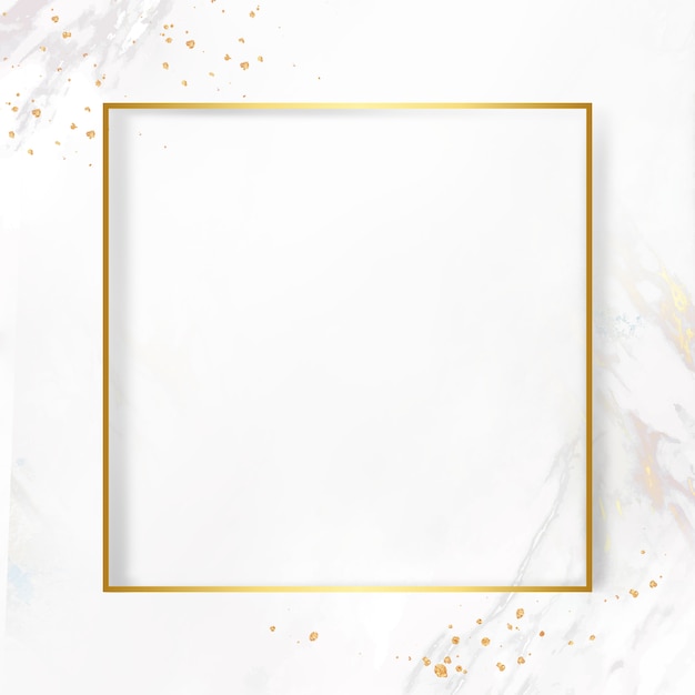 Golden frame on a marble background