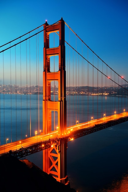 Golden Gate Bridge in San Francisco as the famous landmark.