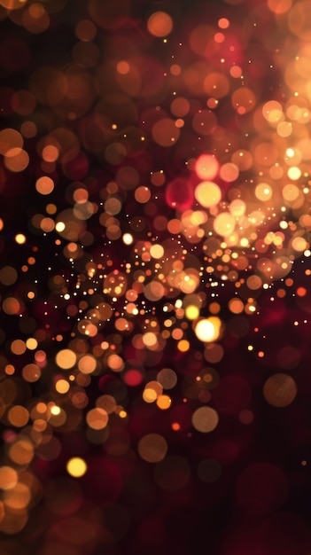 Golden glow lights on dark background