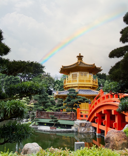 Golden pagoda at Nan Lian Garden