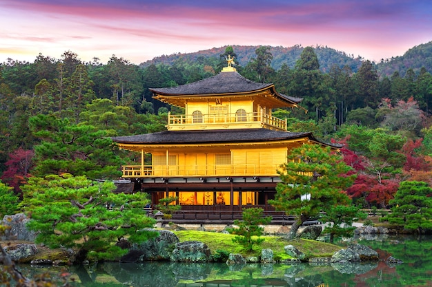 The Golden Pavilion. Kinkakuji Temple in Kyoto, Japan.