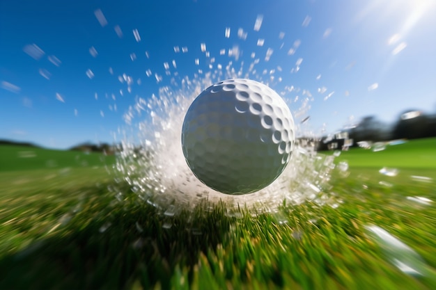 Free photo golf ball on field