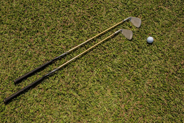 golf clubs and balls. Bali. Indonesia.