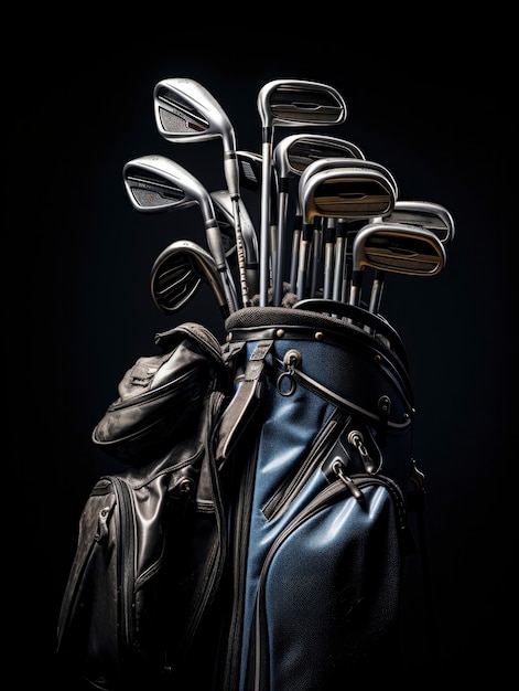 Free Photo golf clubs in studio