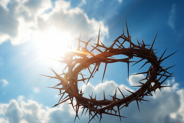 Free Photo good friday celebration with crown of thorns