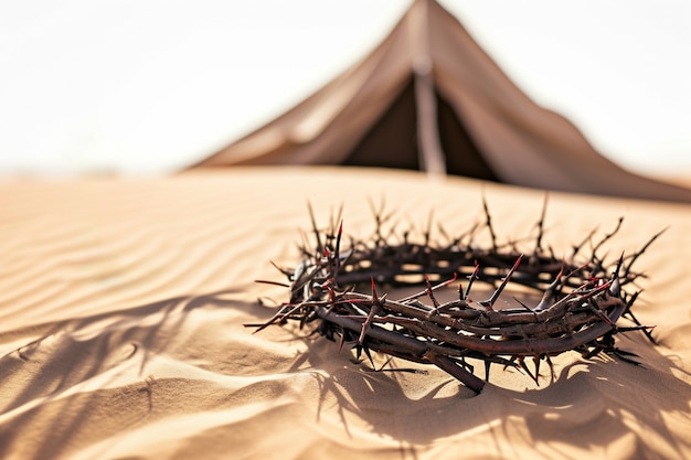 Free photo good friday celebration with crown of thorns