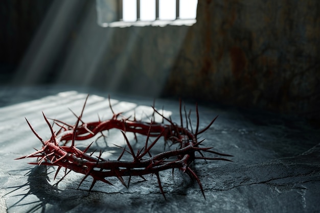 Free Photo good friday celebration with crown of thorns