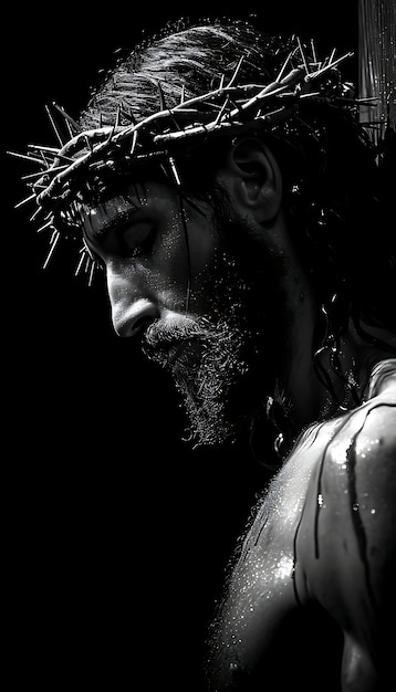 Free Photo good friday scene with jesus christ