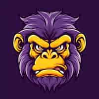 Free photo gorilla gaming logo