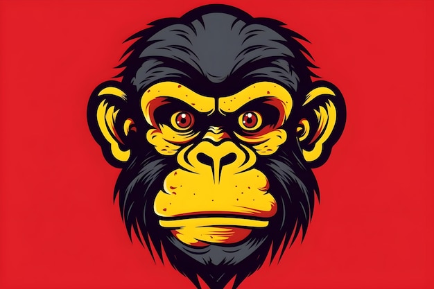 Free Photo gorilla head logo design