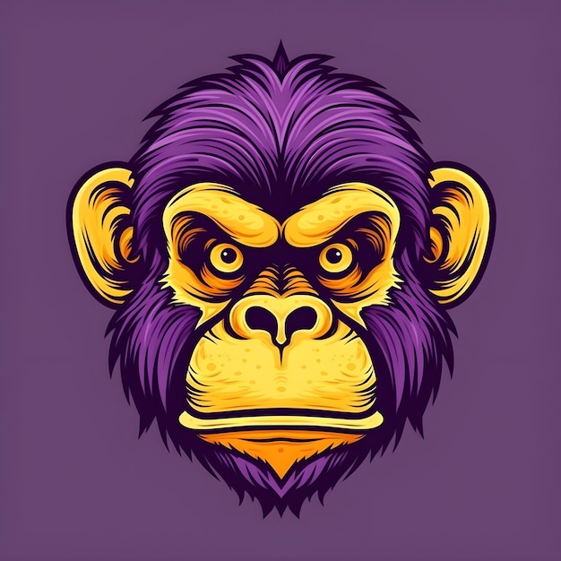 Free Photo gorilla head mascot logo