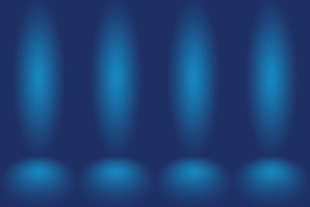 Gradient Blue abstract background. Smooth Dark blue with Black vignette Studio.