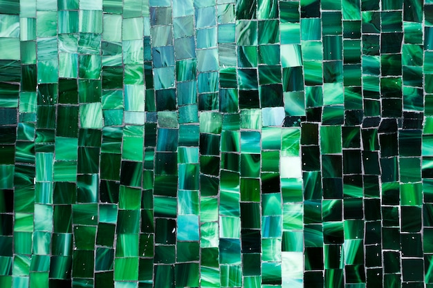 Free Photo gradient green mosaic bathroom tiles