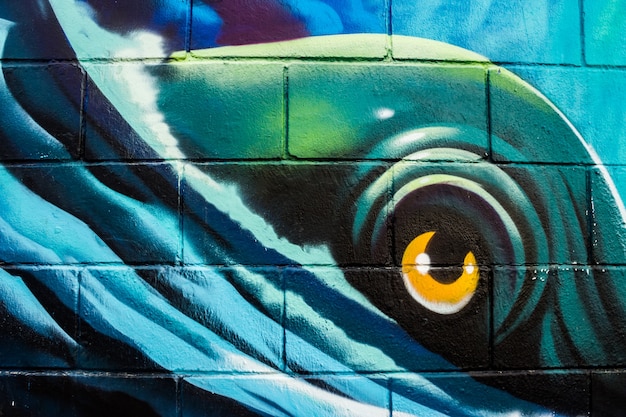 Graffiti of a sea monster