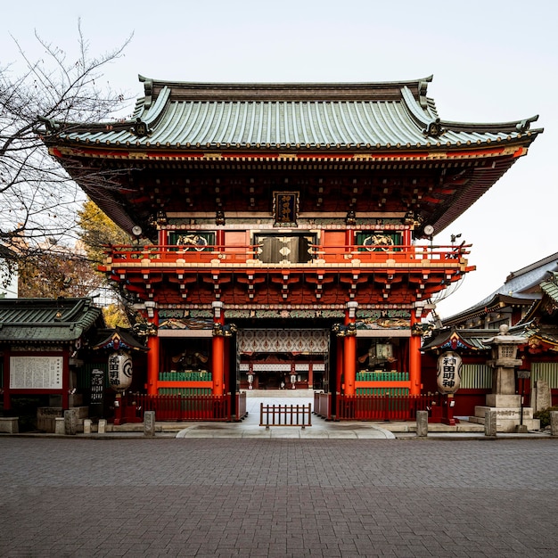 Free Photo grandiose traditional japanese wooden temple