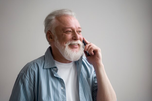 Grandparent learning to use technology