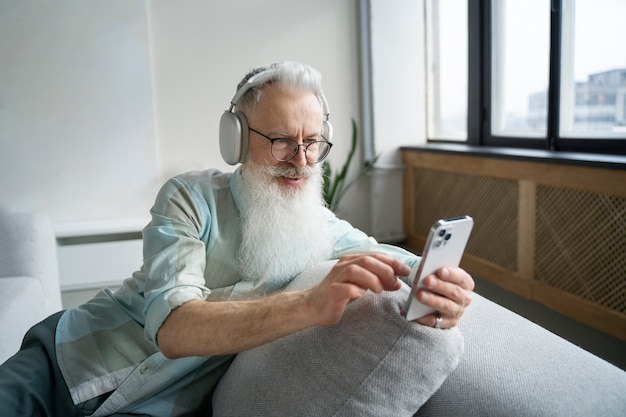 Grandparent learning to use technology