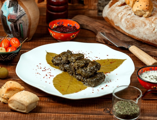 Grape leaf dolma with spices