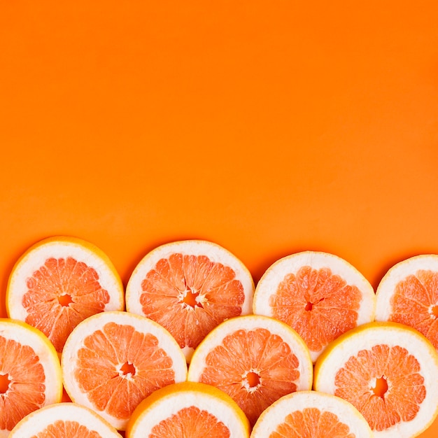 Grapefruit background with copyspace