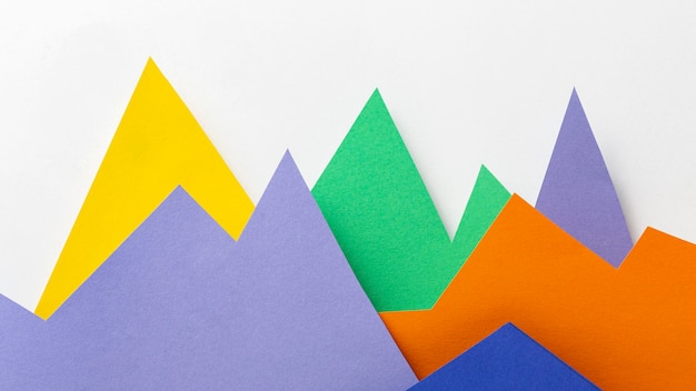 Free photo graphic concept with colorful paper top view