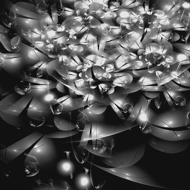 Free photo gray abstract flower wallpaper