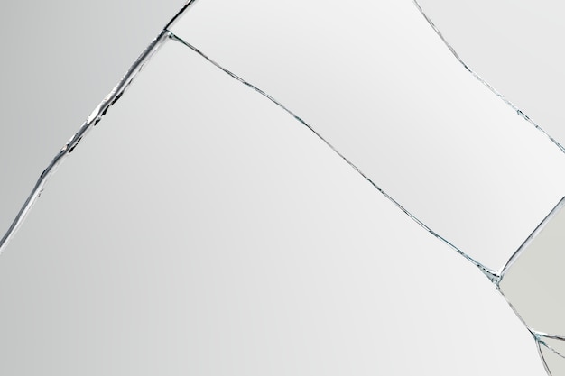 Gray background with cracked glass texture