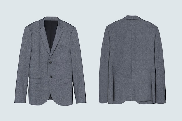 Free photo gray blazer casual men’s wear