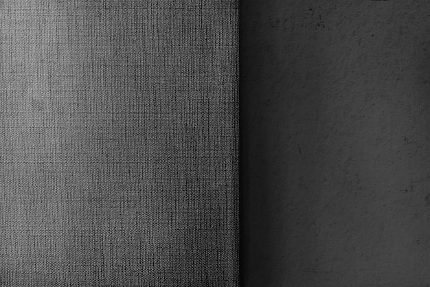 Free photo gray concrete and canvas fabric textured background