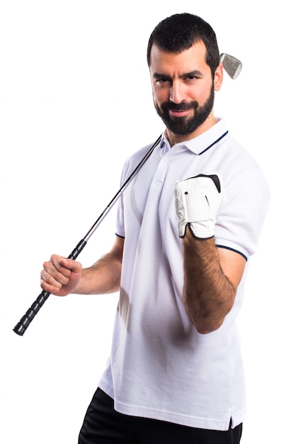 Free photo great golf successful shot swing