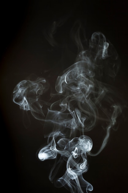 Free photo great smoke silhouette with wavy shapes