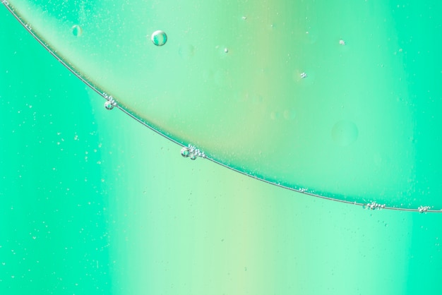 Green abstract background with bubbles