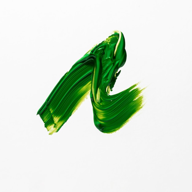 Green brush stroke irregular shape