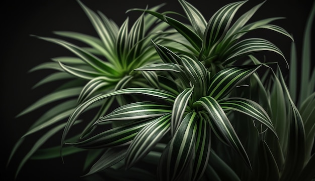 Free photo green leaves close up nature's botanical pattern generative ai