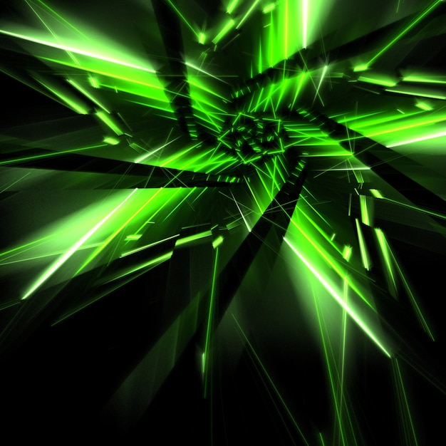 Free Photo green neon light stars background