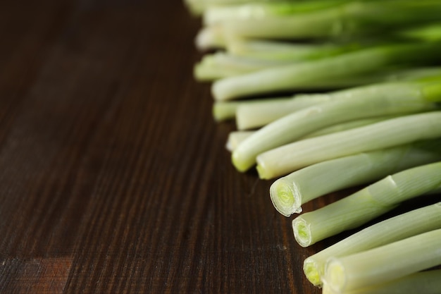 Free photo green onion concept of fresh vegetable fresh raw food