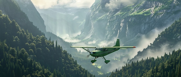 Free Photo green plane sustainable energy concept