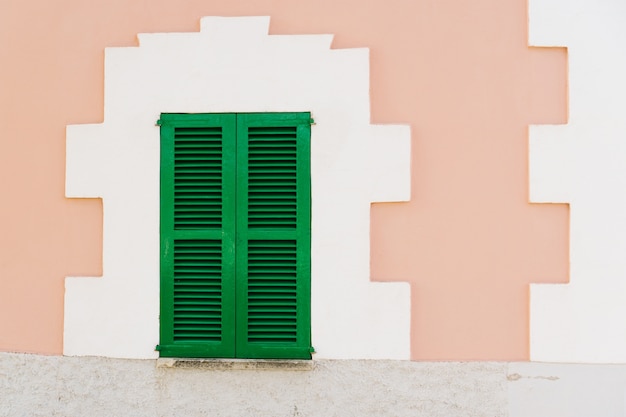 Free Photo green window on the facade