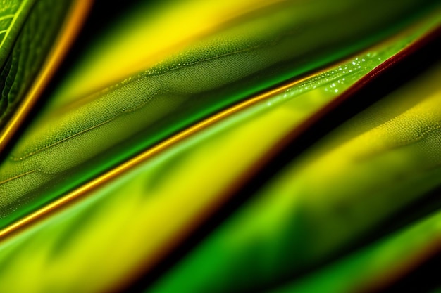 A green and yellow leaf pattern is shown in this image.