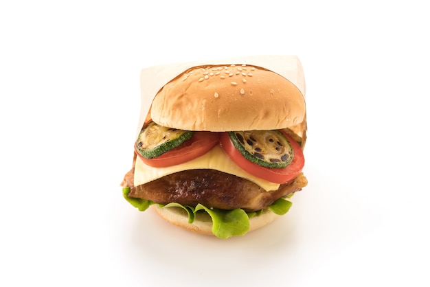 Free photo grill chicken burger