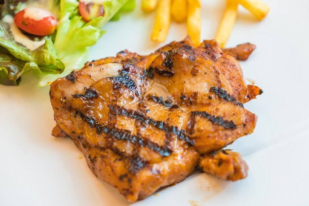 grill chicken steak