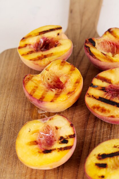 Grilled peaches