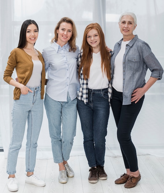 Group of beautiful women posing